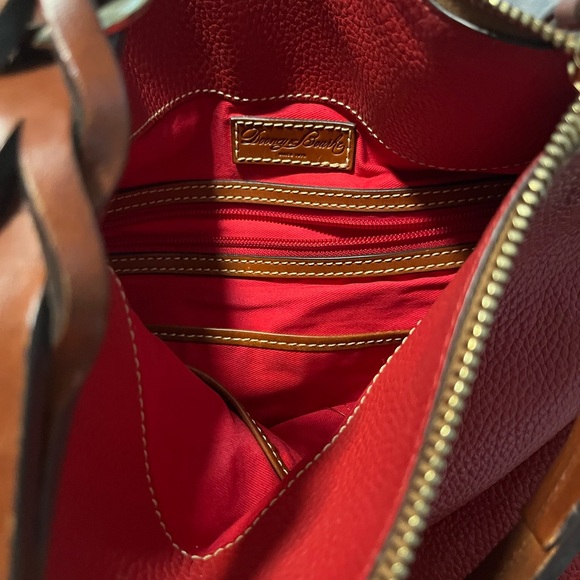 Dooney & Bourke Red Pebbled Leather Hobo Bag - Picture 3 of 6